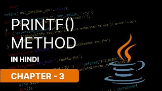 PRINTF() METHOD IN JAVA ||| NARESH SWAMI