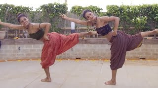 MUKTI & SHAKTI MOHAN FUSION DANCE ON SHAPE OF YOU CARNATIC MIX BY INDIAN RAGA FEAT ADITYA RAO