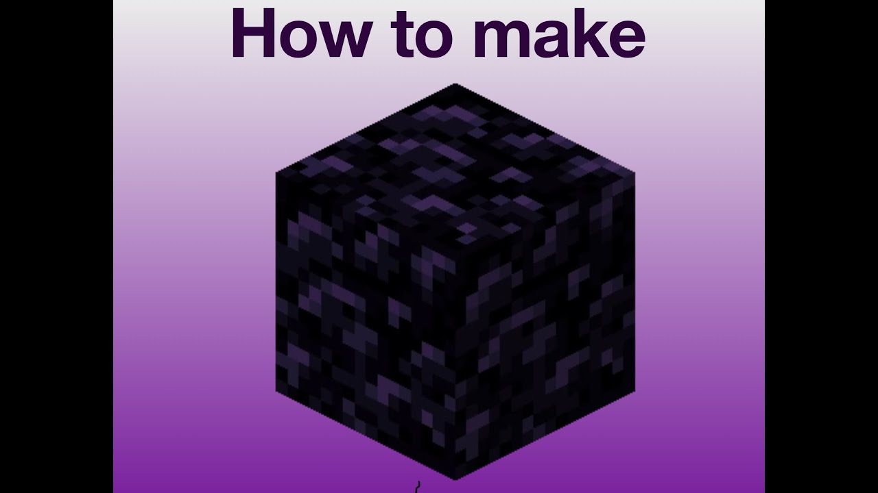 (How To Make Obsidian) In Minecraft - YouTube