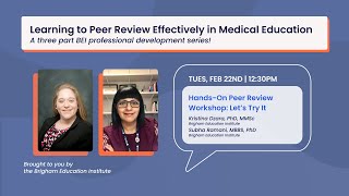 Hands-On Peer Review Workshop: Let’s Try It