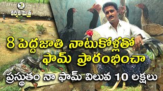 8 నాటుకోళ్లతో ఫామ్ ప్రారంభం || నేడు 10 లక్షల సంపాదన || అసిల్ కోళ్లతో యువరైతు విజయం || Karshaka Mitra