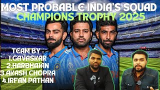 India's Probable Squad for Champions Trophy 2025 | Expert Picks by Gavaskar, Irfan Pathan \u0026 More#cri