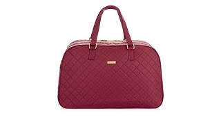 JOY   IMAN Diamond Quilted Couture Nylon Weekender with ...