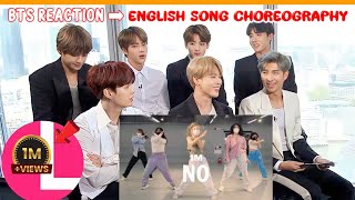 BTS Reaction To English Song Choreography | BTS Reaction To Songs