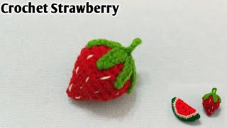 Crochet Strawberry 🍓 / क्रोशिया से स्ट्रोबेरी बुनये आसान तरीके से / Hindi  tutorial /