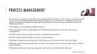 Operating Systems Processes and threads