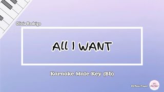 All I Want - Olivia Rodrigo Karaoke Male Key (Bb)