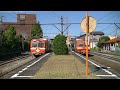 【岳南電車7000形】朝の岳南原田駅普通列車列車交換 27 sep. 2012