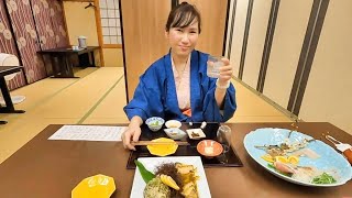 壱岐島　湯ノ本温泉「平山旅館 」評判の豪華夕食！