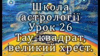 Лекція 26. Школа астрології. Конфігурації аспектів. Тау квадрат, хрест.