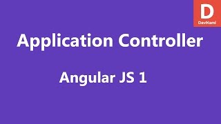 Angular JS Application Controller