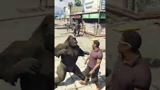 Angry Gorilla on Beach Gameplay - 10 || GTA V mod || #shorts