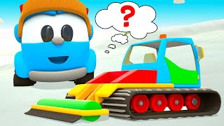 Car cartoons full episodes & Street vehicles cartoon for babies - Leo the Truck & a snowcat.