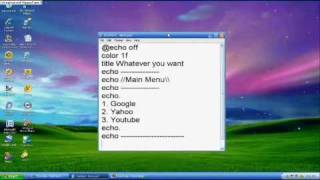 How To Make A Menu Batch File Using Notepad