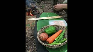 Bushcraft camp , cooking , wilderness alone #cooking #camping #shorts