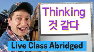 Thinking 것 같다 | Live Class Abridged