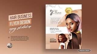 how to design a business hair flyer designin adobe photoshop | part 2