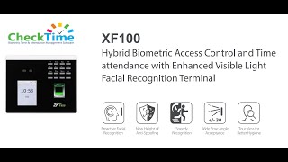 Xface 100 ZKTeco Hybrid Biometric Access Control and Time attendance with Enhanced Visible Light