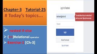 Nested if[ Best example], if-else,EXERCISE-1 and (==):python Tutorial 25
