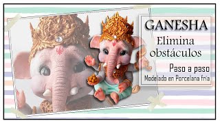 GANESHA - COLD PORCELAIN - Easy Modeling - Home protection and opens paths - baby elephant