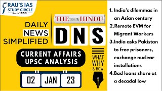 The Hindu Analysis | 02 January, 2023 | Daily Current Affairs | UPSC CSE 2023 | DNS
