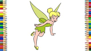 How to Draw Tinkerbell | Disney Fairy Step by Step Easy | Fairy Drawing for kids | Art Gallery