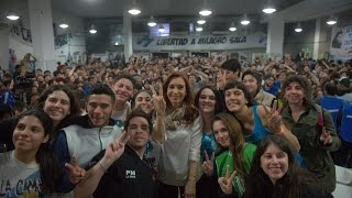 Cristina Kirchner en el Plenario de Secundarios en Avellaneda.