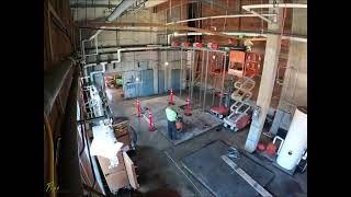 Pipe Construction Lindbergh HS, Boiler Room Installation Time Lapse