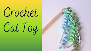 Crochet Curly Cat Toy, Crochet Fast Cat Toy To Make, Crochet Curly Cue #scrapyarnideas