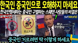"중국인 알아보려면 딱 이렇게 하면 됩니다" 한국인 행세하는 중국인을 구별하기 위한 스웨덴 사람들의 특단의 조치!