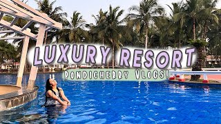 luxury resort in Pondicherry | Ocean Spray Beach \u0026 Resort | Family Trip Day 1 | Meghna Verghese