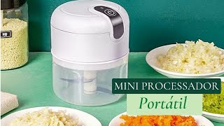 MINI PROCESSADOR Elétrico de Alimentos Portátil #miniprocessador #processador