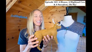 knittingthestash Episode 162: A Blouse, A Highland Cow, \u0026 A Succulent, Oh My!