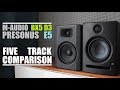 M-Audio BX5 D3 vs Presonus Eris E5  ||  5 Track Comparison