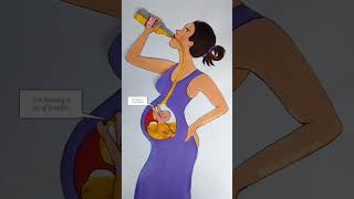 Stop drinking 🚫 And save your baby❤️ #rifanaartandcraft #shortvideo #deepmeaningvideos #rifanaart