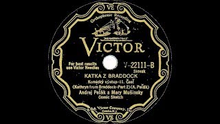 Carpatho-Rusyn (Šariš) 78rpm recordings, 1931. VICTOR  V-22111. Katherine from Broddock, čast 1 \u0026 2