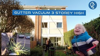 GUTTER CLEANING 3 STOREY HIGH USING *GUTTER VACUUM SYSTEMS*