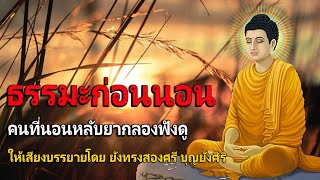 ธรรมะก่อนนอน คนที่นอนหลับยากลองฟังดู ให้เสียงบรรยายโดย ยังทรงสองศรี บุญยังศิริ