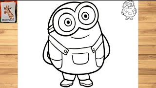 How to draw a Minion - Step By Step Easy