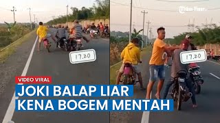 VIRAL Video Joki Balap Liar Kena Bogem Mentah Pemotor Gara-gara Ini