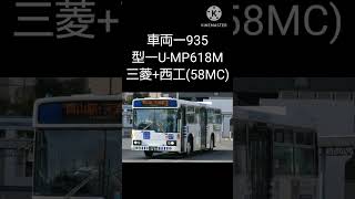 【珍しい58MC+三菱!!】岡電バス935号車走行音(54秒)#shorts