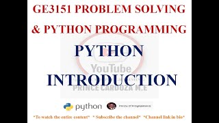PYTHON INTERPRETER AND INTERACTIVE MODE | GE3151 PROBLEM SOLVING AND PYTHON PROGRAMMING NOTES