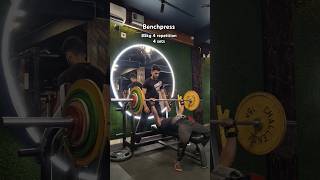 85kg Benchpress//4 repetition//4 sets #shorts #youtubeshorts