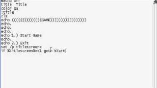 Batch Game Tutorial 1