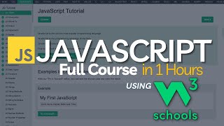 W3Schools JavaScript Tutorial in 1 Hour | Master JavaScript using W3Schools
