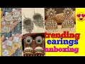 trending 😱earrings unboxing jhumka and mirror earrings😍 earings studs viral earings]