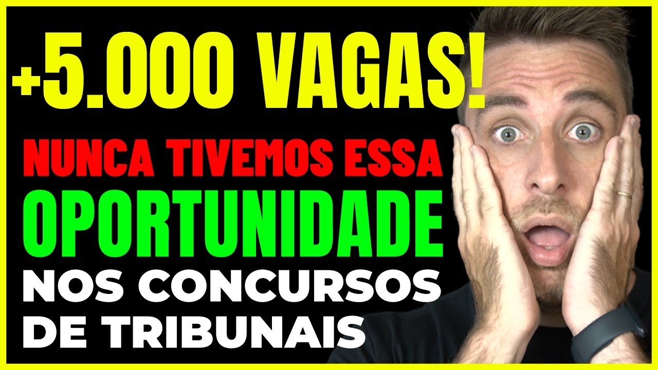 ESSA É A GRANDE OPORTUNIDADE! +5.000 Vagas Em Concursos Públicos! - YouTube