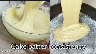 How to make the perfect vanilla cake batter | Cake batter consistency !how to make cake batter