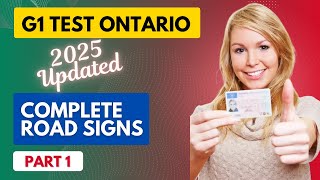 2025 NEW G1 Test ONTARIO | Complete ROAD and TRAFFIC Signs Canada| PART 1  #g1 #g1practicetest