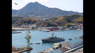 掃海艦「えたじま」初めての入渠　令和4年2月18日